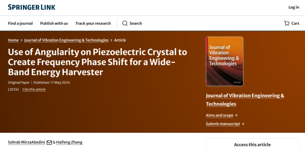 Use of Angularity on Piezoelectric Crystal to Create Frequency Phase Shift for a Wide-Band Energy Harvester